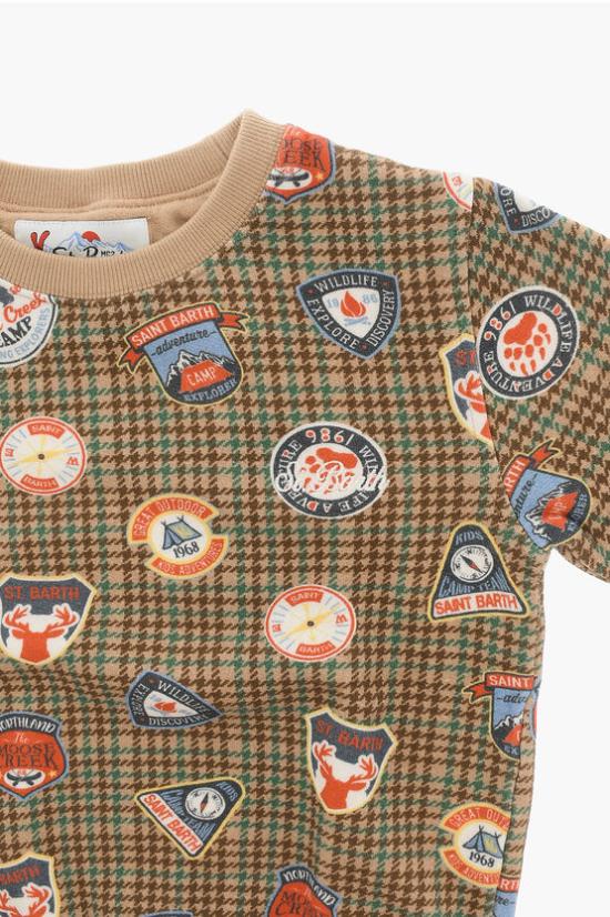  [키즈] 세인트바쓰 풀오버 PERT001 00041E PIED DE POULE PATCH 11 Brown - MC2 SAINT BARTH