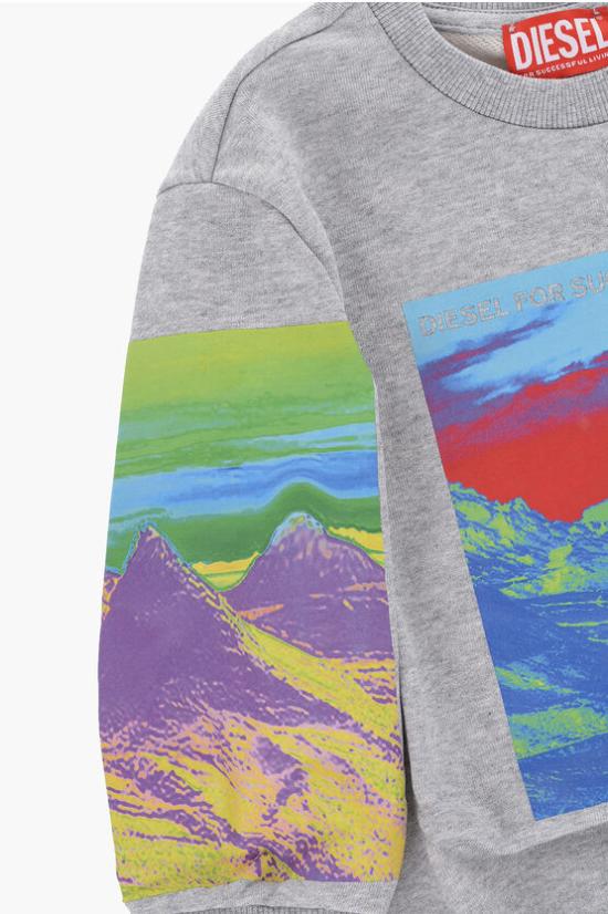  [키즈] 디젤 트레이닝 상의 J01368 KYAQK K963 Gray - DIESEL