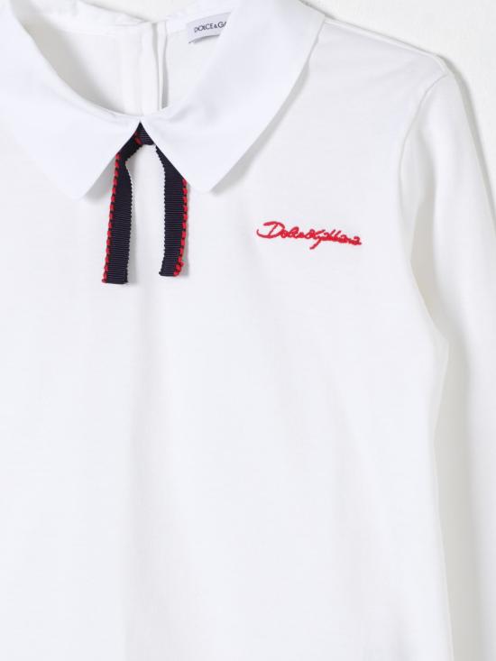 25FW [키즈] 돌체앤가바나 폴로 셔츠 L5JTNNG7NNV W0800 White - DOLCE & GABBANA