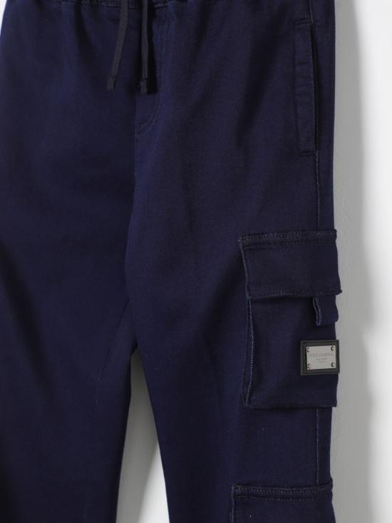 25FW [키즈] 돌체앤가바나 트레이닝/조거 팬츠 L4JPIYLDC40 S9000 Blue - DOLCE & GABBANA