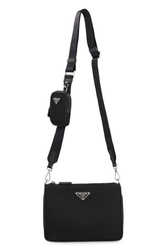  프라다 리나일론 앤 사피아노 레더 숄더백 2VH113VXOP2DMH F0002 Black - PRADA