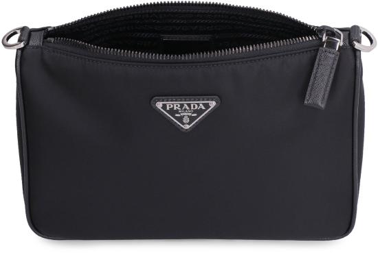  프라다 리나일론 앤 사피아노 레더 숄더백 2VH113VXOP2DMH F0002 Black - PRADA