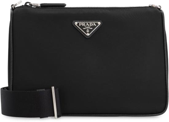  프라다 리나일론 앤 사피아노 레더 숄더백 2VH113VXOP2DMH F0002 Black - PRADA