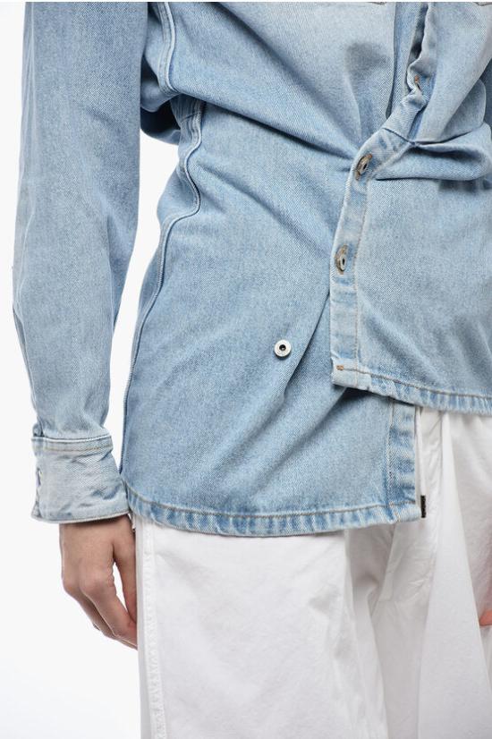  오프화이트 데님 셔츠 OWYM023S23DEN0014000 Blue - OFF WHITE