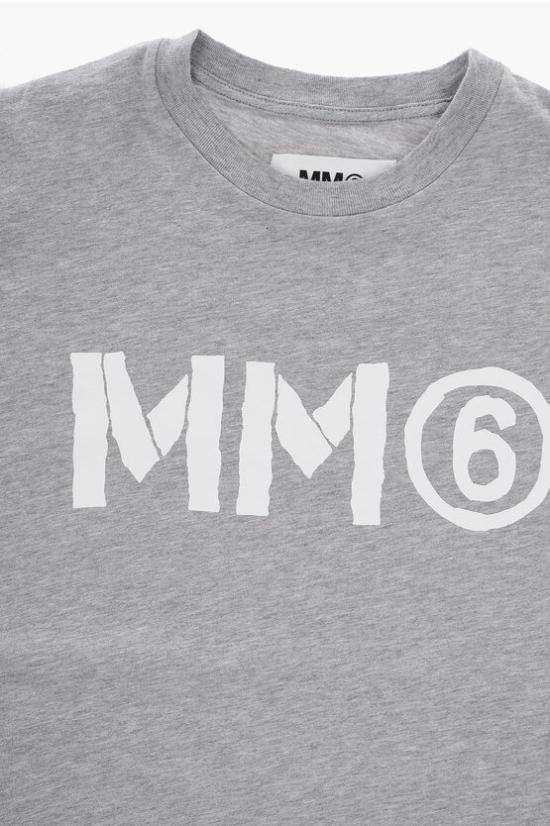  [키즈] 마르지엘라 티셔츠 M60441 MM010 M6C12 Grigio Bianco e Nero - MAISON MARGIELA