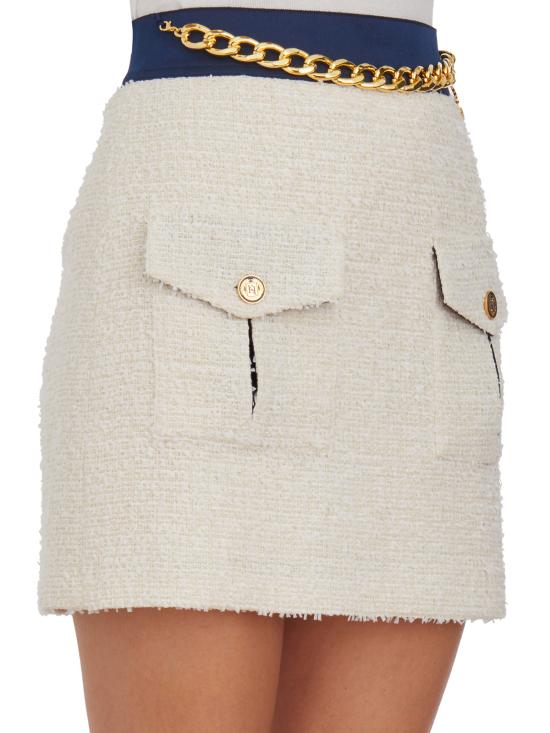  엘리자베타프랜치 숏 스커트 IGO07447E2CM9 Cream - ELISABETTA FRANCHI