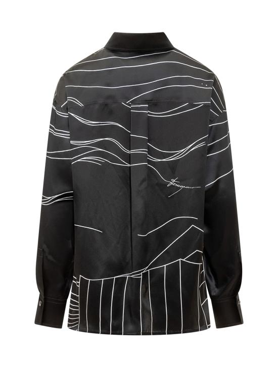 24FW 살바토레 페라가모 블라우스 13G298 778030 NERO - SALVATORE FERRAGAMO