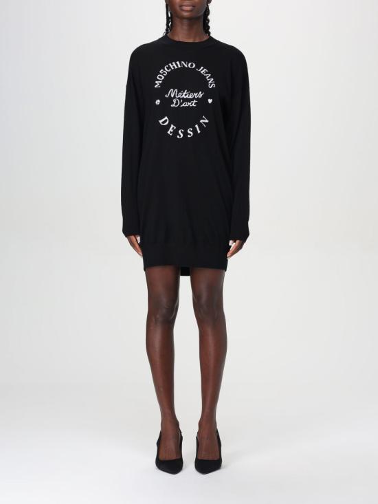 24FW 모스키노 숏 원피스 04818700 2555 Black