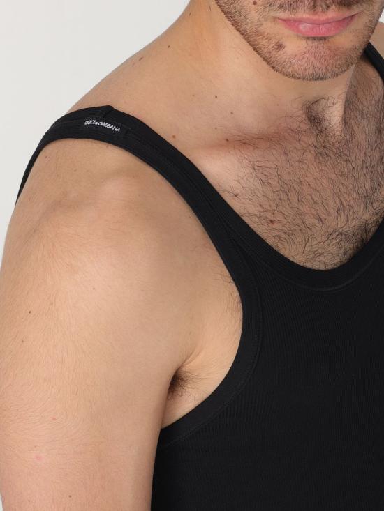 25FW 돌체앤가바나 민소매 티셔츠 G8PA8TFU7AV N0000 Black - DOLCE & GABBANA