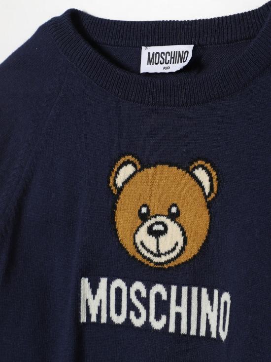 24FW [키즈] 모스키노 트레이닝 상의 HUW015LHE43 40016 Blue - MOSCHINO