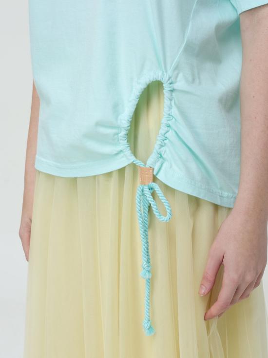 25FW 포르테포르테 반팔 티셔츠 12137MYTSHIRT 5104 Gnawed Blue - FORTE FORTE