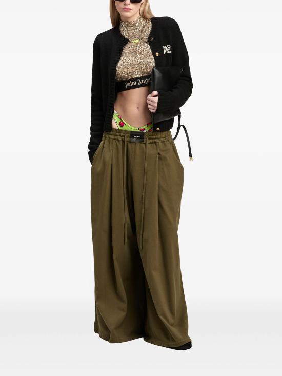 24FW 팜앤젤스 가디건 PWHB020F24KNI001 1003 BLACK OFF WHITE - PALM ANGELS