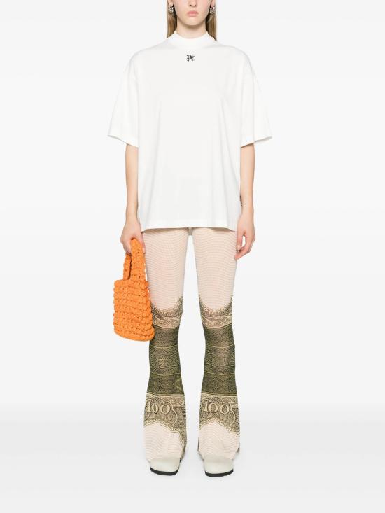  팜앤젤스 반팔 티셔츠 PWAA017F24JER004 0310 OFF WHITE BLACK - PALM ANGELS