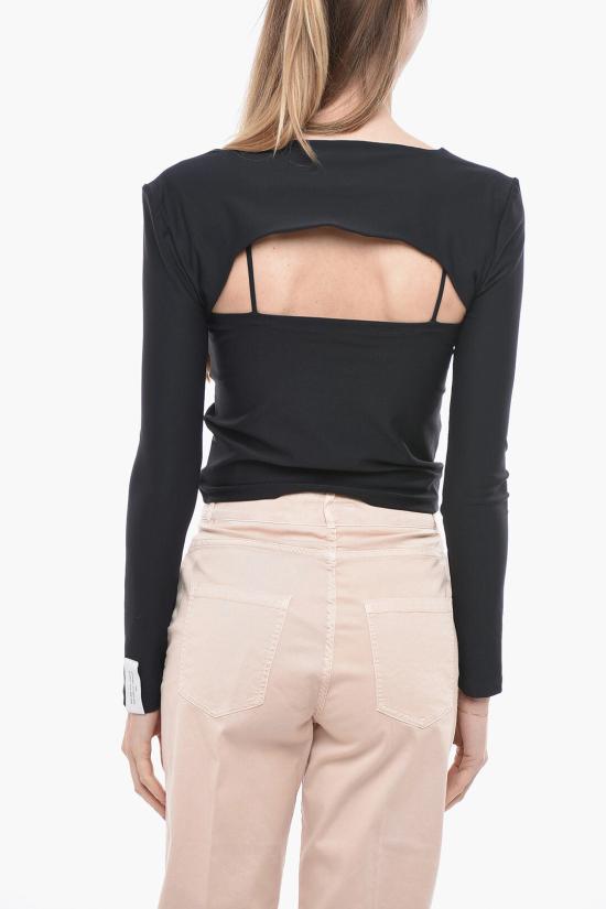  록 긴팔 티셔츠 R0CA243 NL 00BLACK Black - ROKH