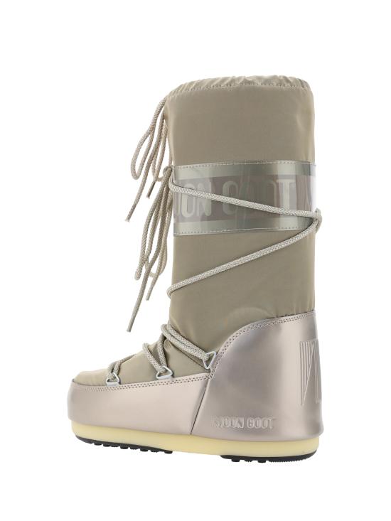 26FW 문부츠 아이콘 글랜스 플래티넘 새틴 부츠 80D1401680 B003 BEIGE - MOON BOOT