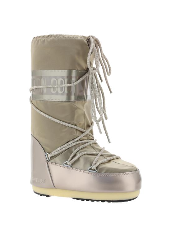 26FW 문부츠 아이콘 글랜스 플래티넘 새틴 부츠 80D1401680 B003 BEIGE - MOON BOOT