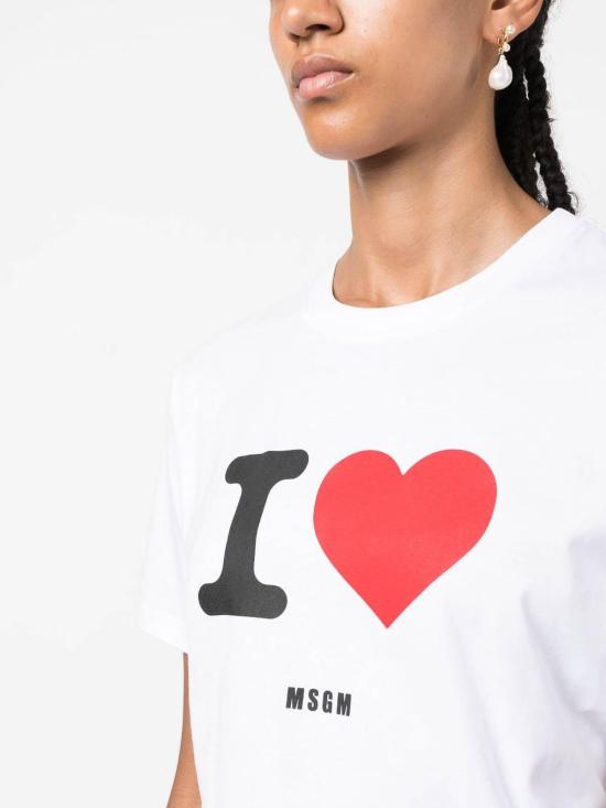  엠에스지엠 반팔 티셔츠 3541MDM17123779801 White - MSGM