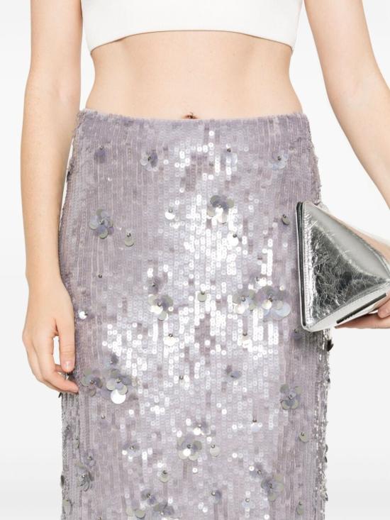 24FW 파로쉬 미디 스커트 GLOW D620654 018 GRIGIO MELANGE CHIARO - PAROSH