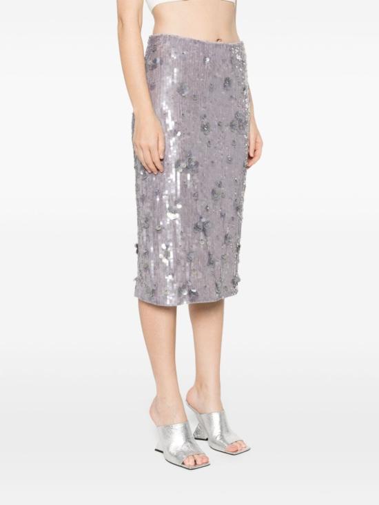 24FW 파로쉬 미디 스커트 GLOW D620654 018 GRIGIO MELANGE CHIARO - PAROSH