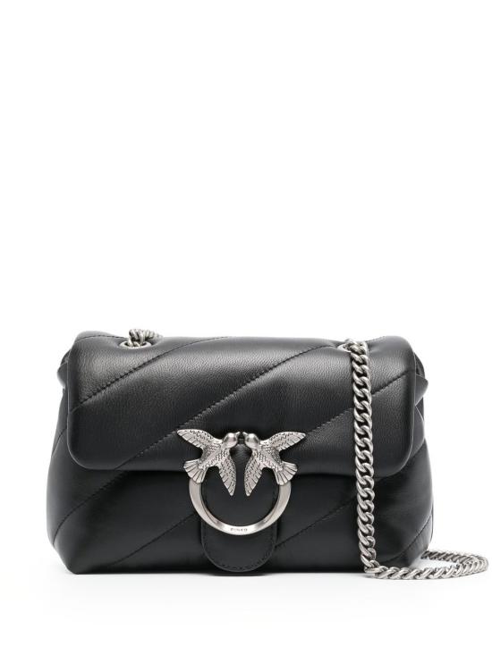 26FW 핑코 숄더백 100039A0F2 Z99O NERO OLD SILVER