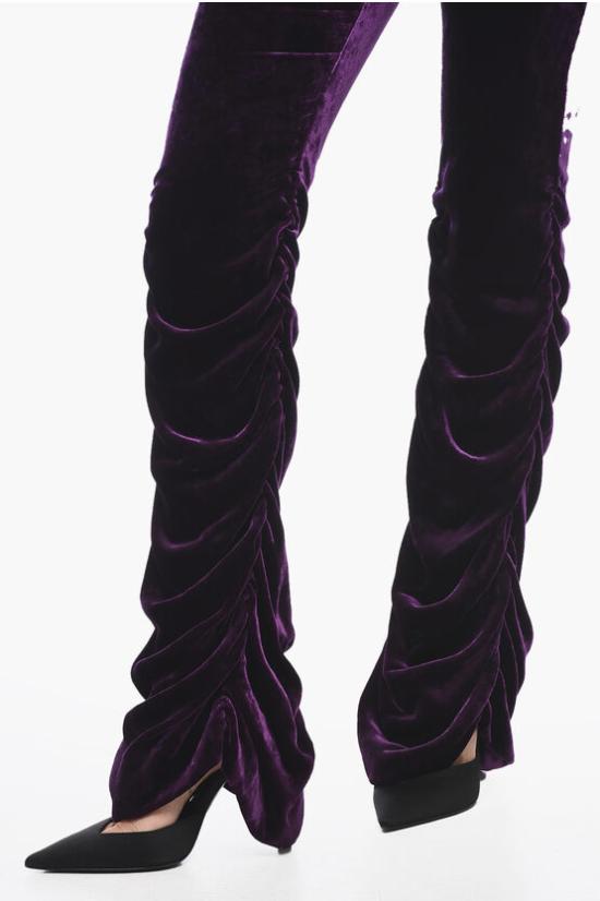  구찌 벨티드 러치드 팬츠 761072 Z8BMQ 5976 Violet - GUCCI