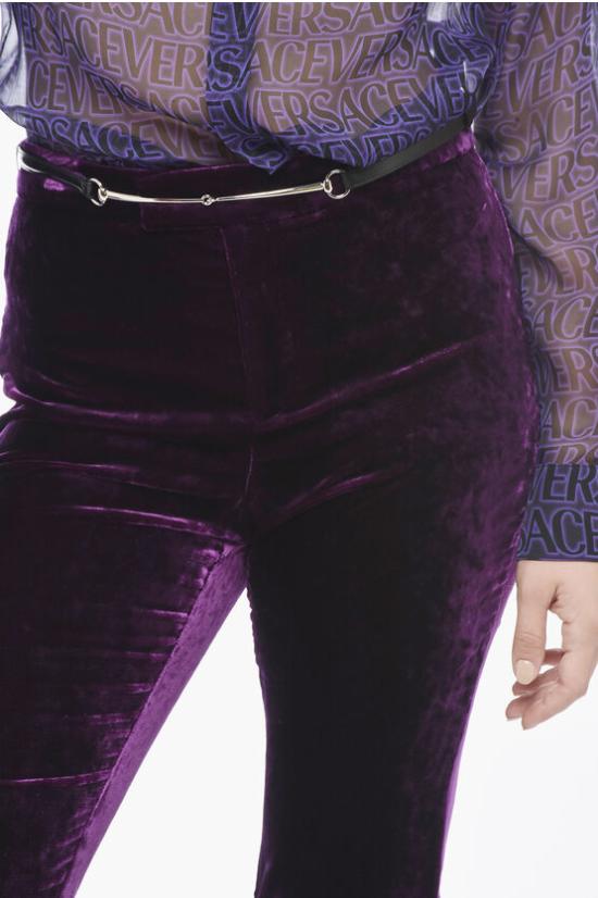  구찌 벨티드 러치드 팬츠 761072 Z8BMQ 5976 Violet - GUCCI