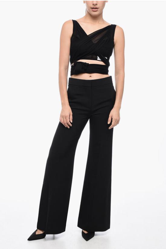  지방시 스트레이트 팬츠 BW511 N1527 001 Black - GIVENCHY