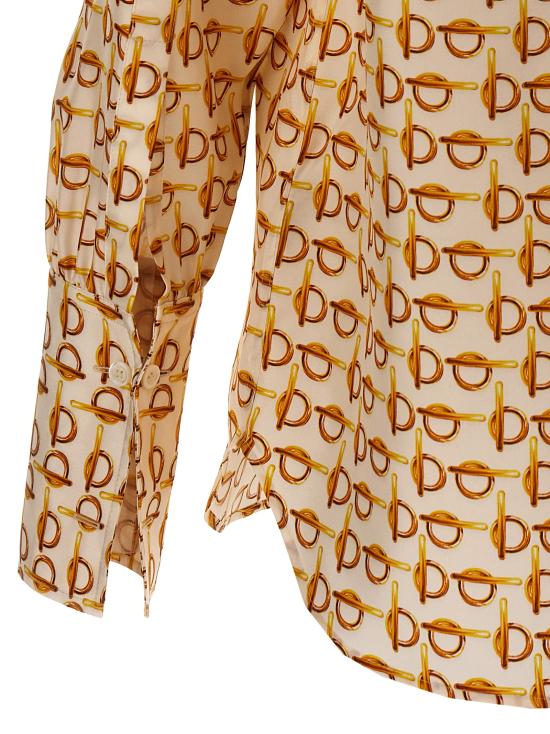  버버리 B 실크 셔츠 8090731GOLDWHITE Multicolor - BURBERRY