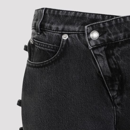 24FW 알렉산더 맥퀸 데님 팬츠 804375 QMACX 1307 BLACK STONEWASHED - ALEXANDER MCQUEEN