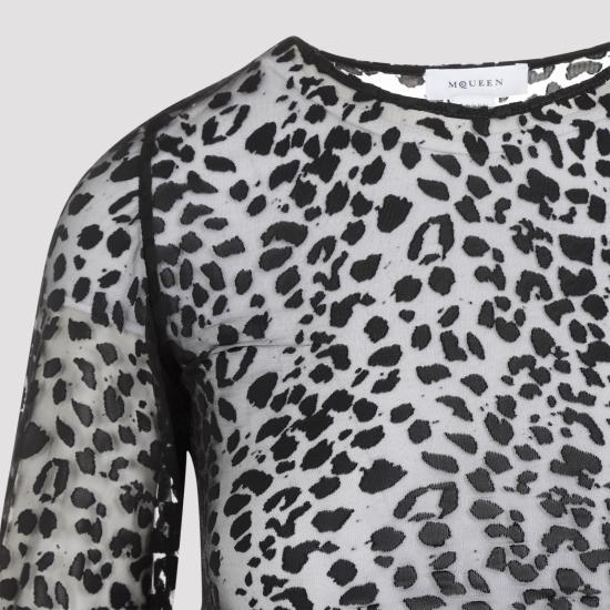 24FW 알렉산더 맥퀸 긴팔 티셔츠 807503 QDAPG 1000 BLACK - ALEXANDER MCQUEEN