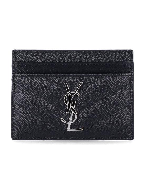 26FW 생로랑 카산드라 마틀라세 카드 케이스 423291BOW02 1000 - SAINT LAURENT