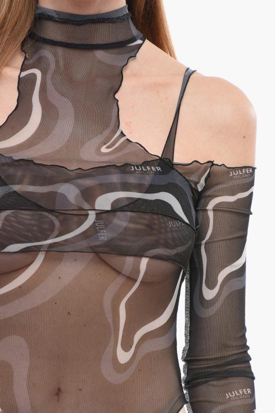  줄퍼 바디수트 티셔츠 JASB10NY ST Gray - JULFER