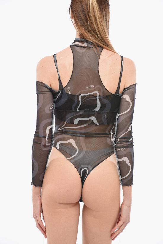  줄퍼 바디수트 티셔츠 JASB10NY ST Gray - JULFER