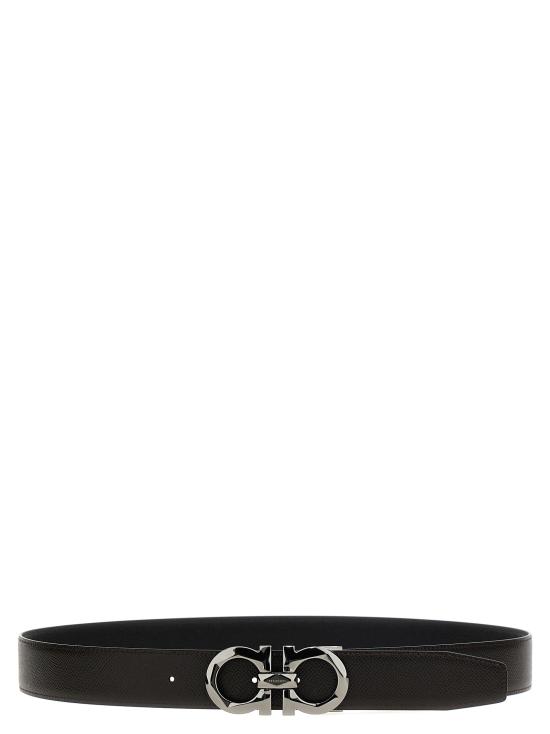 25FW 살바토레 페라가모 가죽 벨트 725421NERO - SALVATORE FERRAGAMO