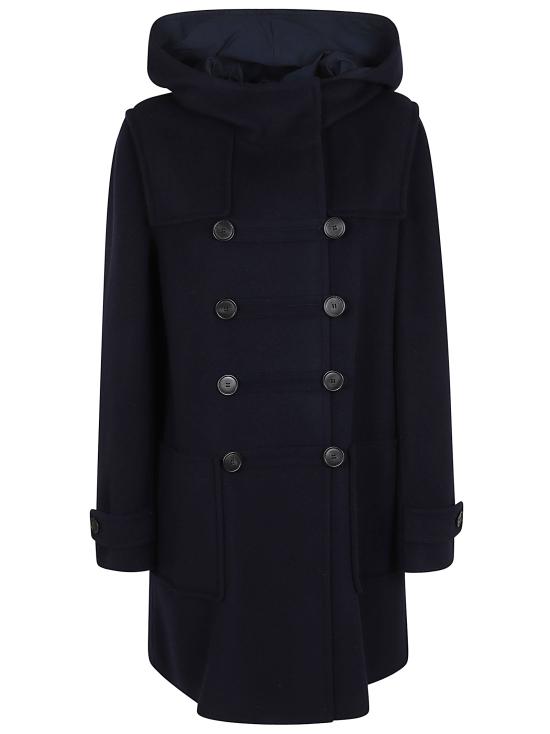 위켄드막스마라 / 여성 더블 브레스트 후드 코트 2425016016600 NAVY BPG