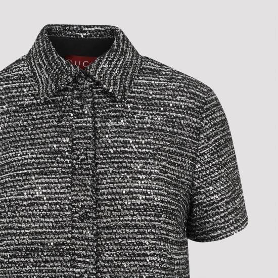 24FW 구찌 숏 원피스 797346 ZAQ9N 1138 BLACK SILVER - GUCCI