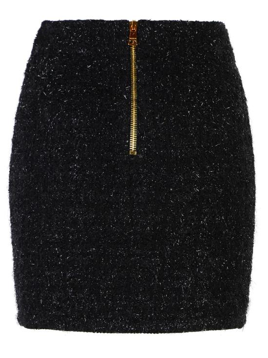 24FW 발망 숏 스커트 DF1LB015KG430PA Black - BALMAIN