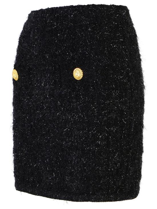 24FW 발망 숏 스커트 DF1LB015KG430PA Black - BALMAIN