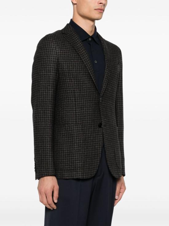 24FW 에르메네질도제냐 수트 자켓 R850744A8 1DNMG0 BLACK AND BROWN DAMIER - ERMENEGILDO ZEGNA