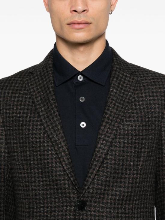 24FW 에르메네질도제냐 수트 자켓 R850744A8 1DNMG0 BLACK AND BROWN DAMIER - ERMENEGILDO ZEGNA