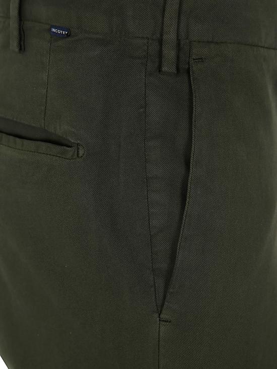  인코텍스 스트레이트 팬츠 1W0851 4055C 737 DARK GREEN - INCOTEX