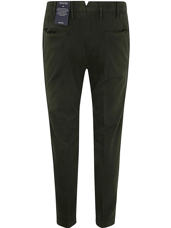  인코텍스 스트레이트 팬츠 1W0851 4055C 737 DARK GREEN - INCOTEX
