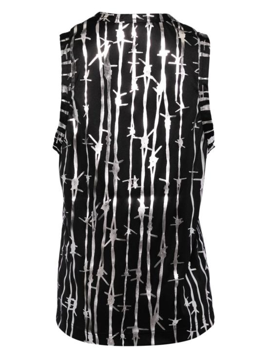 24FW 꼼데가르송 민소매 티셔츠 GN T023 BLACK SILVER - COMME DES GARCONS