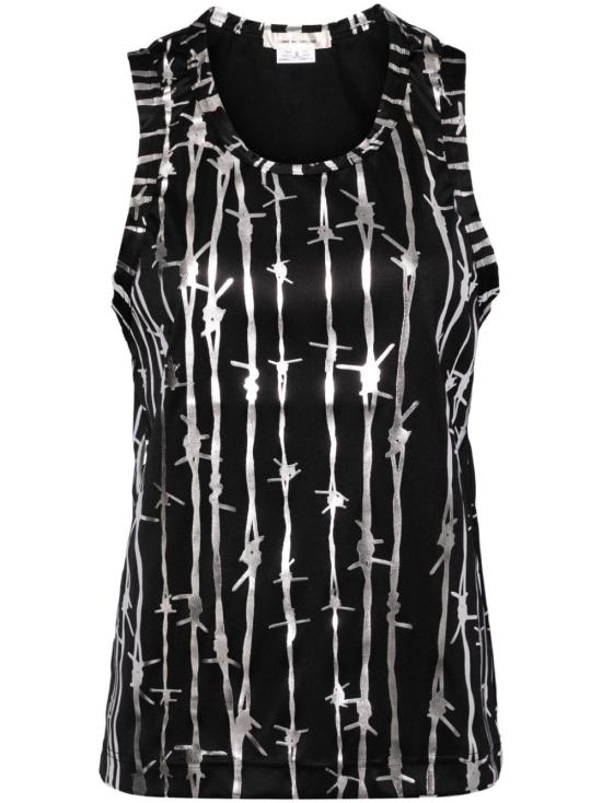 24FW 꼼데가르송 민소매 티셔츠 GN T023 BLACK SILVER - COMME DES GARCONS