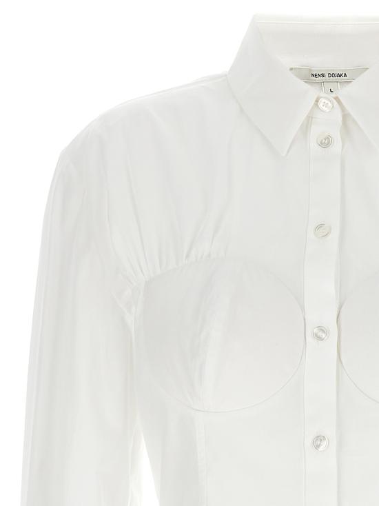  넨시 도자카 블라우스 NDAW24SHT031WHITE White - NENSI DOJAKA