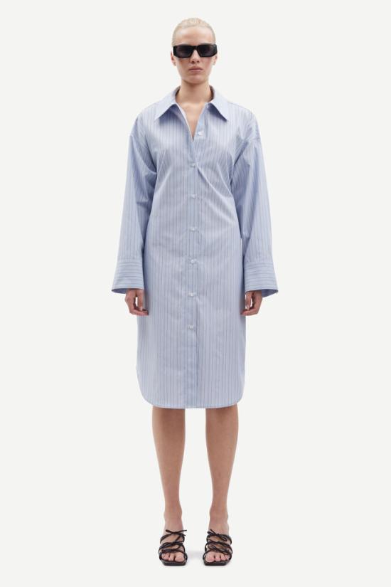  삼소앤삼소 롱 원피스 F24200107 Brunnera Blue - SAMSOE SAMSOE