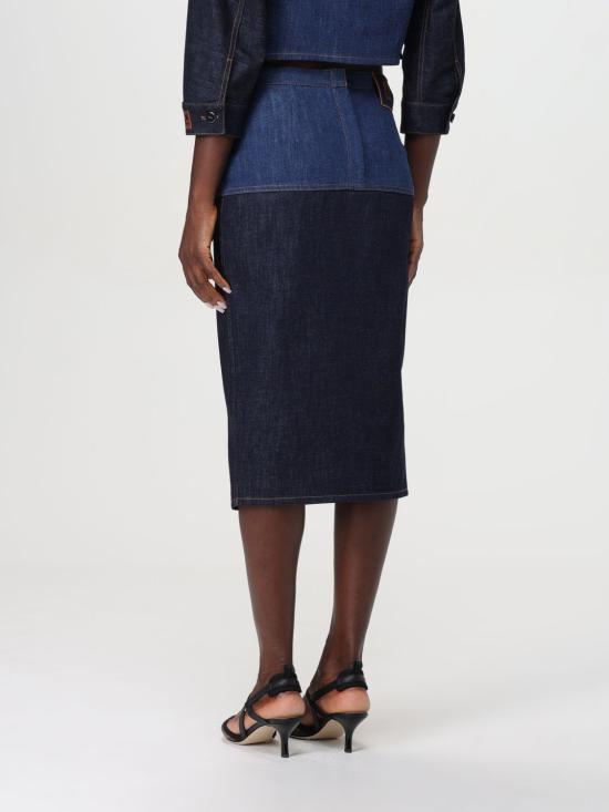 24FW 펜디 미디 스커트 FLQ588AT1A F1PNC Denim - FENDI