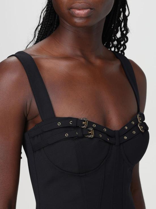 24FW 베르사체 롱 원피스 77HAO935N0394 899 Black - VERSACE