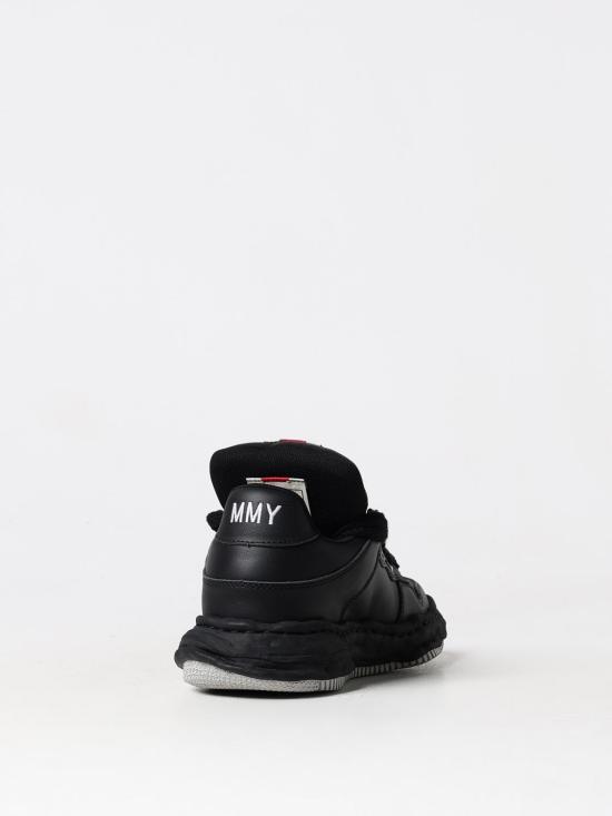  메종 미하라 야스히로 웨인 퍼퍼 OG 솔 레더 로우탑 A12FW718 BLK WHT Black - MAISON MIHARA YASUHIRO