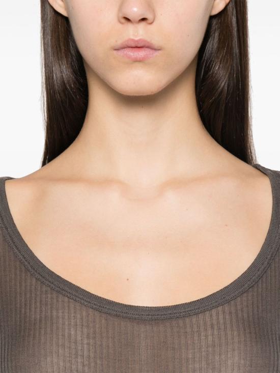 24FW 르메르 긴팔 티셔츠 TO1278LK1017 BR449 DARK BROWN - LEMAIRE